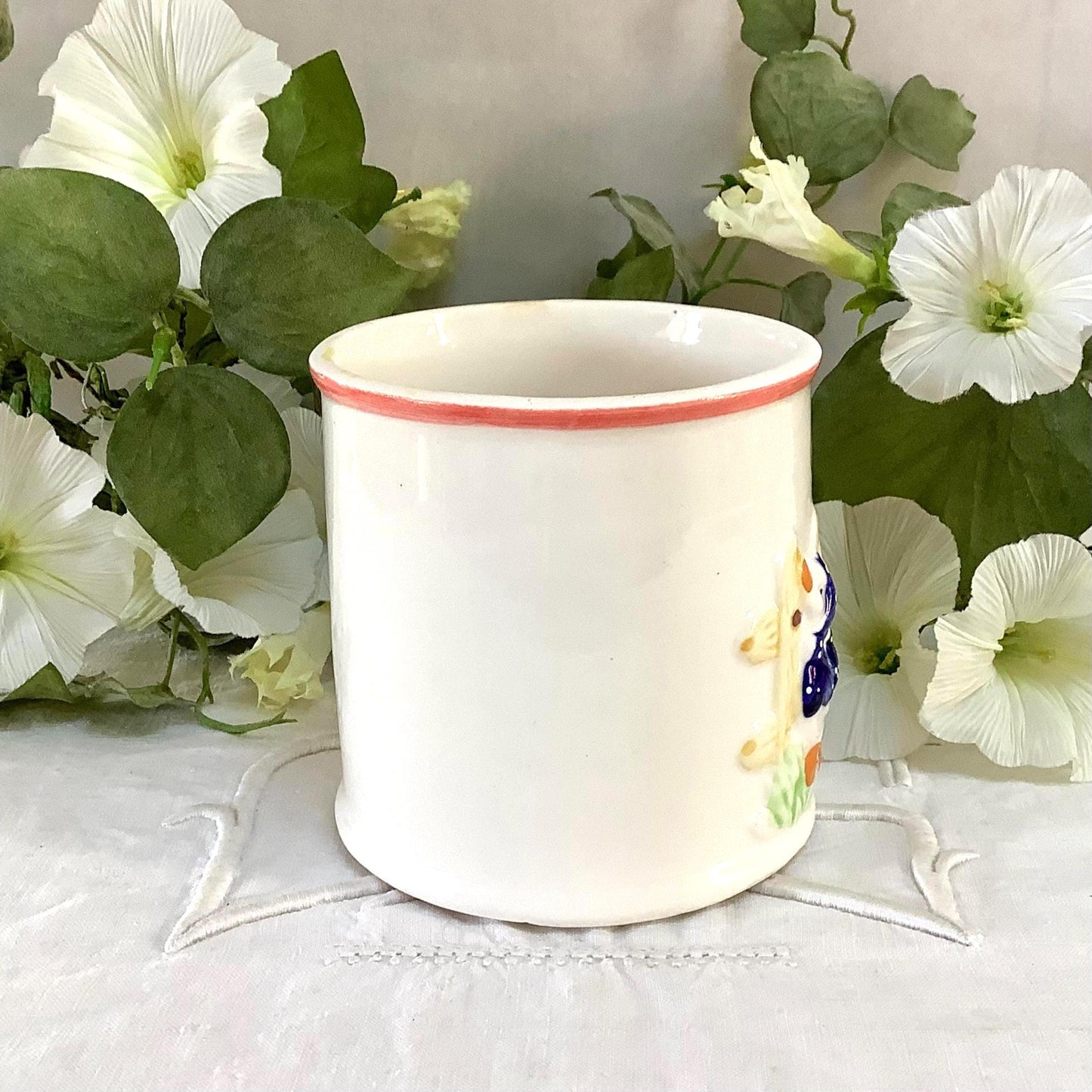 Vase vintage faïence café trois oies collection ht 9.5 cm