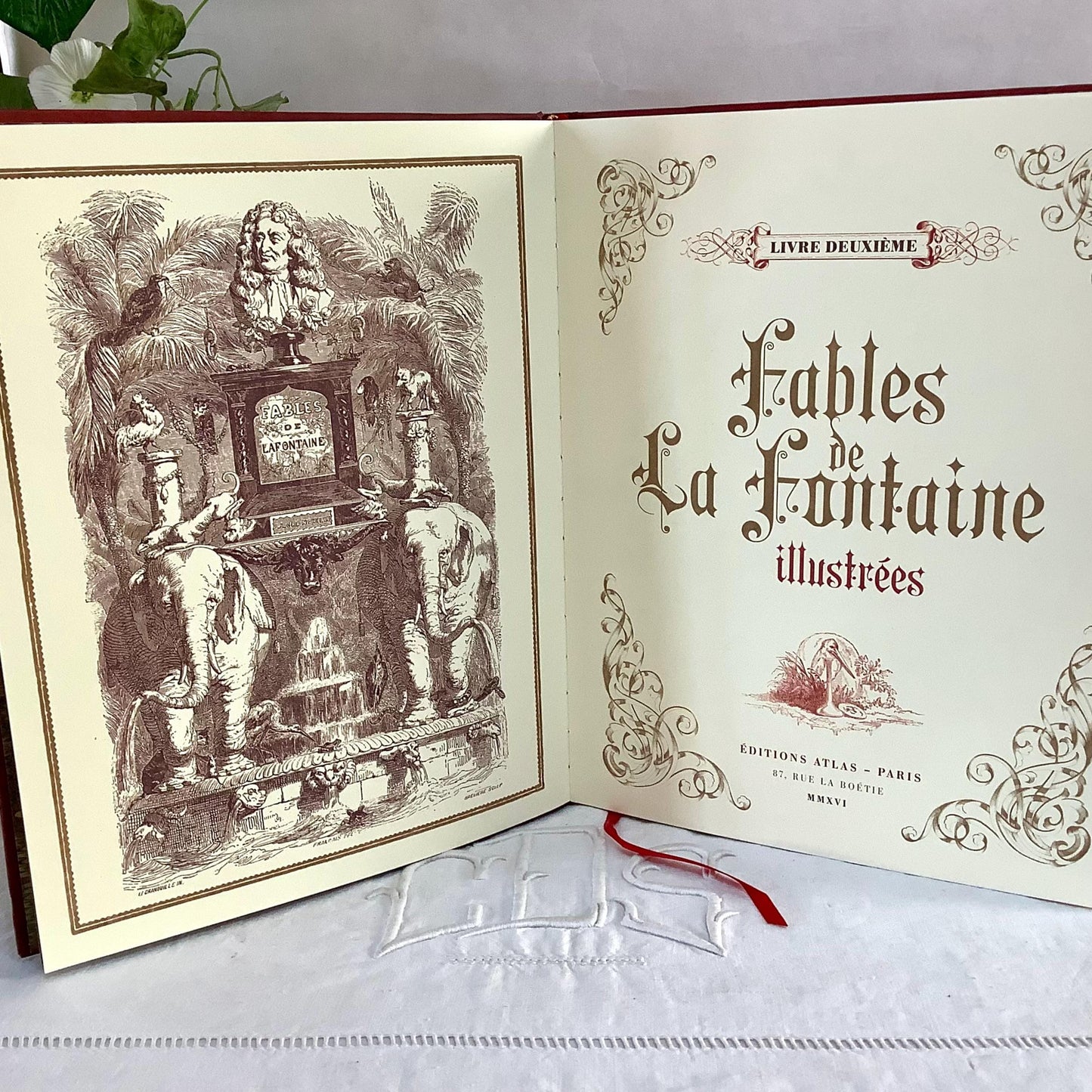 Fables de la fontaine illustrées livre deuxième collection vintage