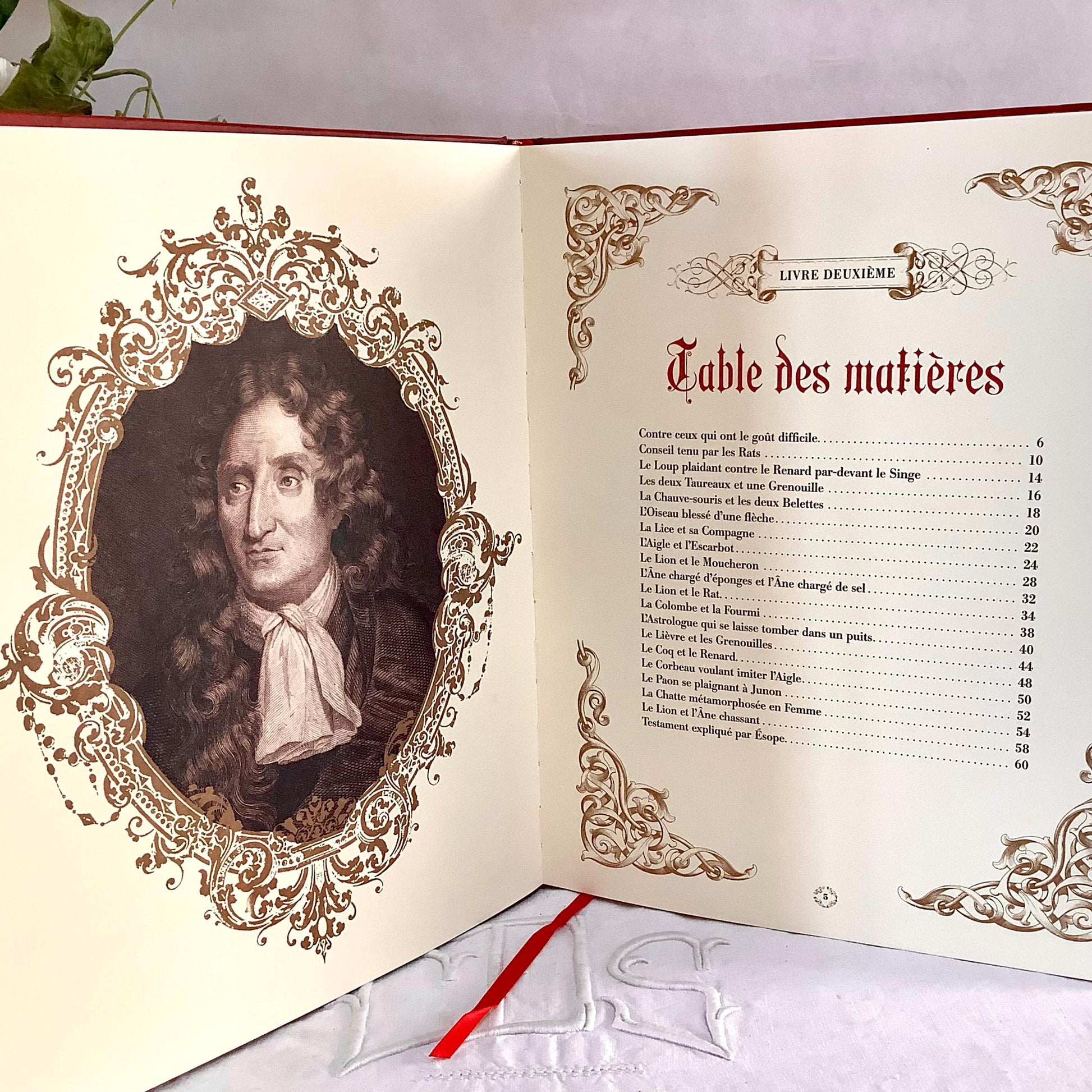 Fables de la fontaine illustrées livre deuxième collection vintage