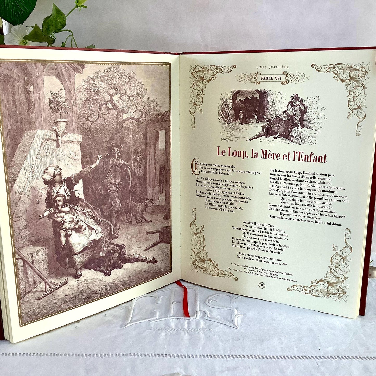 Fables de la fontaine illustrées livre quatrième collection vintage