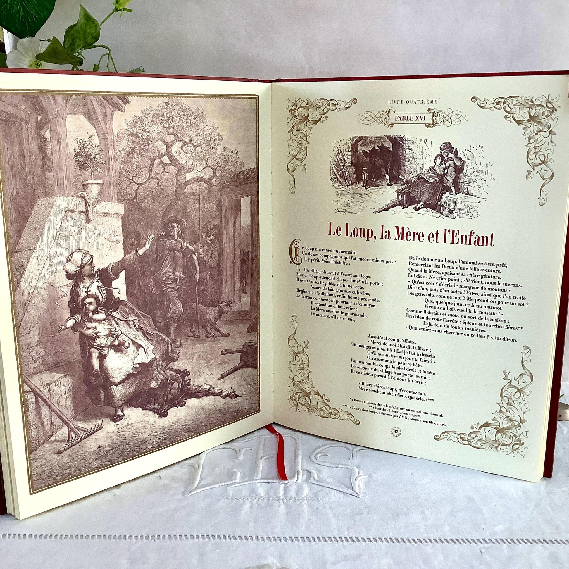 Fables de la fontaine illustrées livre quatrième collection vintage