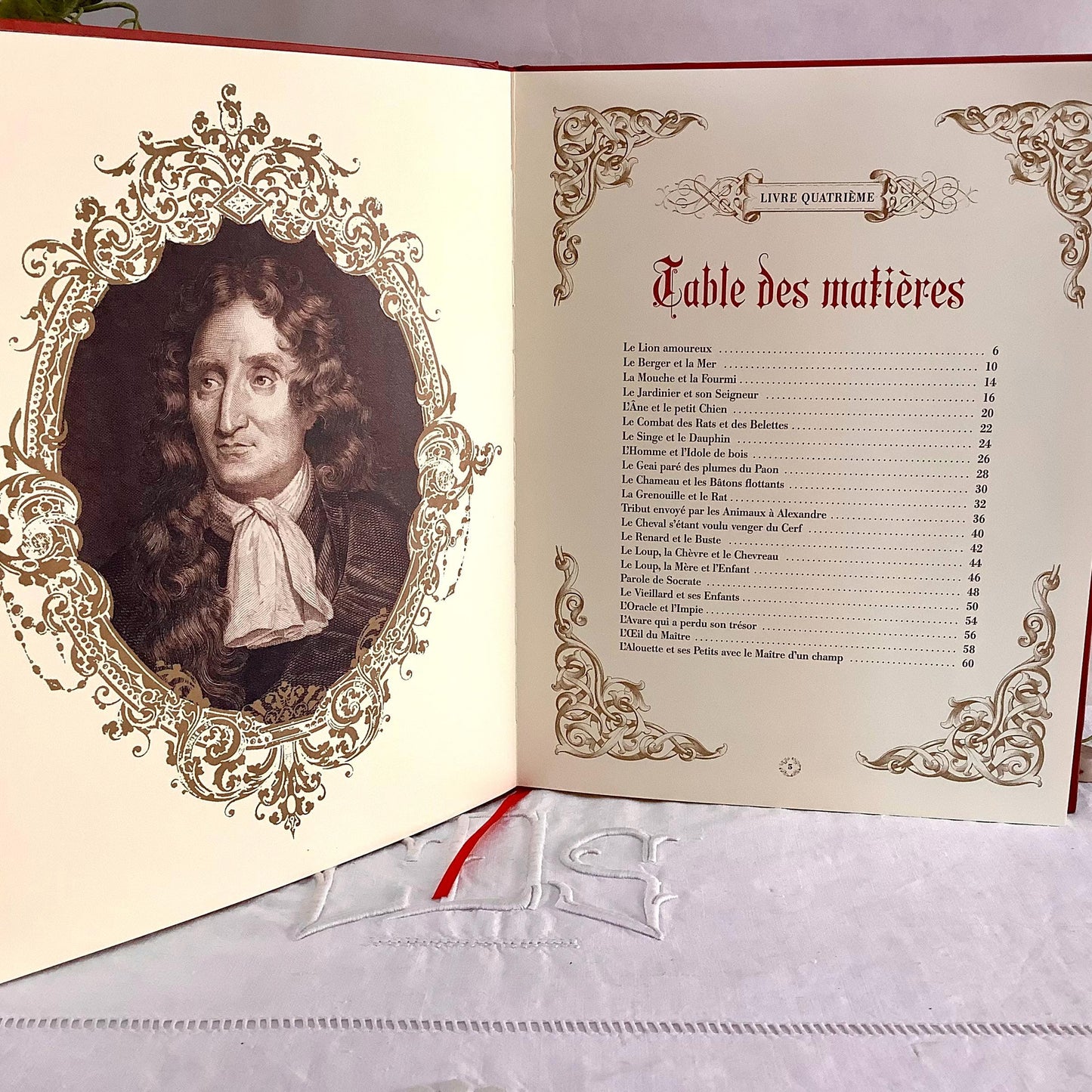 Fables de la fontaine illustrées livre quatrième collection vintage
