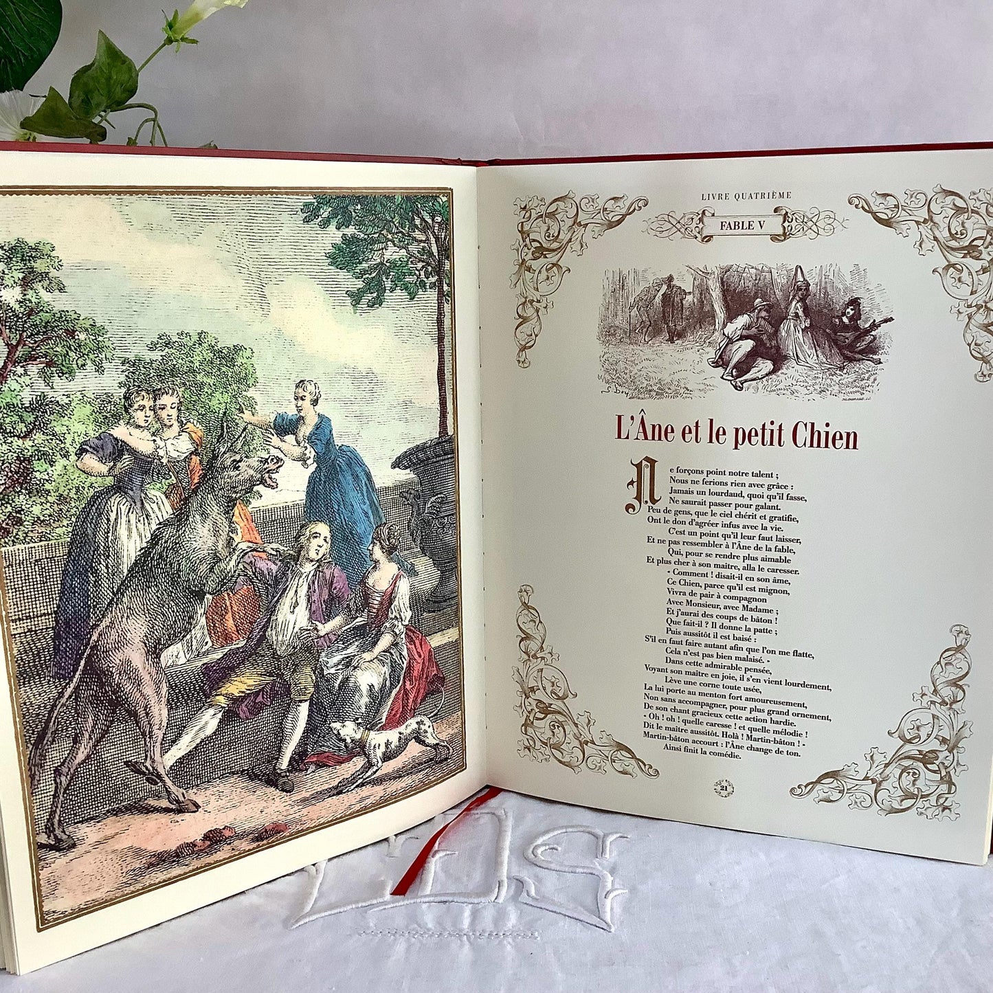 Fables de la fontaine illustrées livre quatrième collection vintage