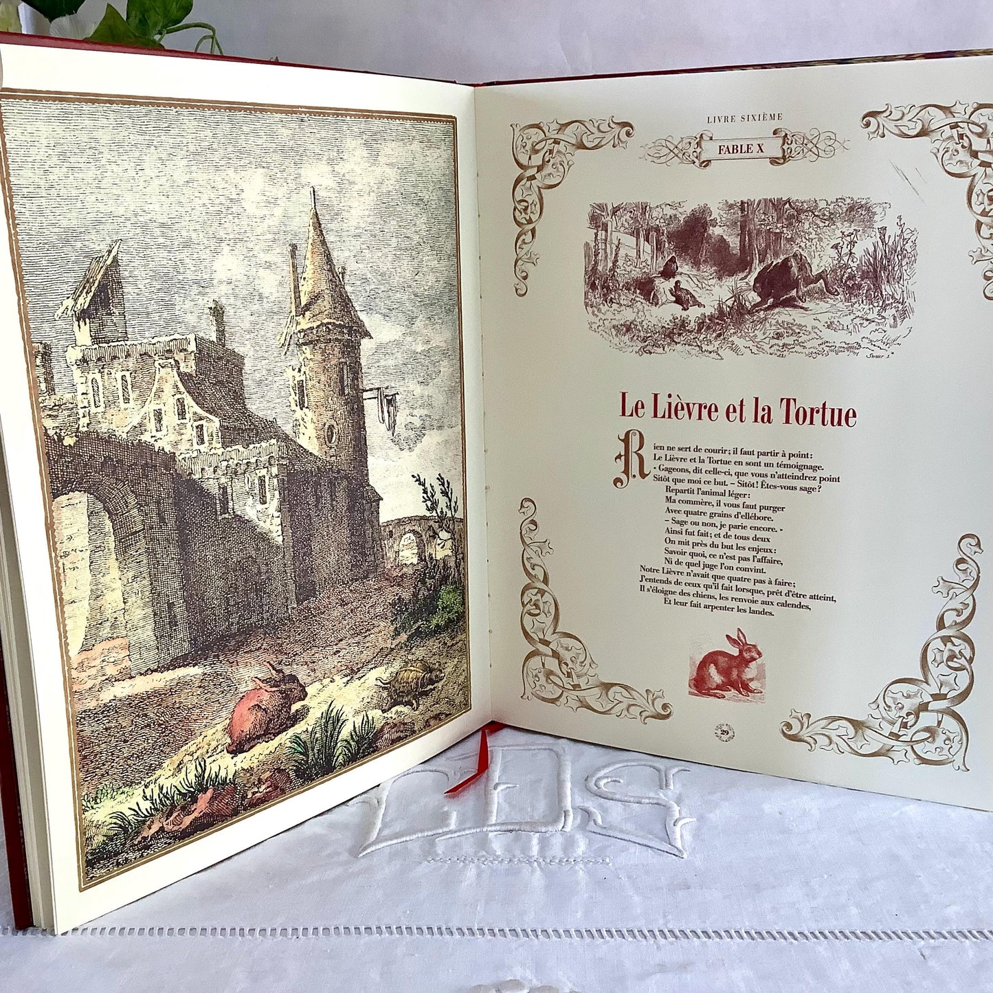 Fables de la fontaine illustrées livre sixième collection vintage