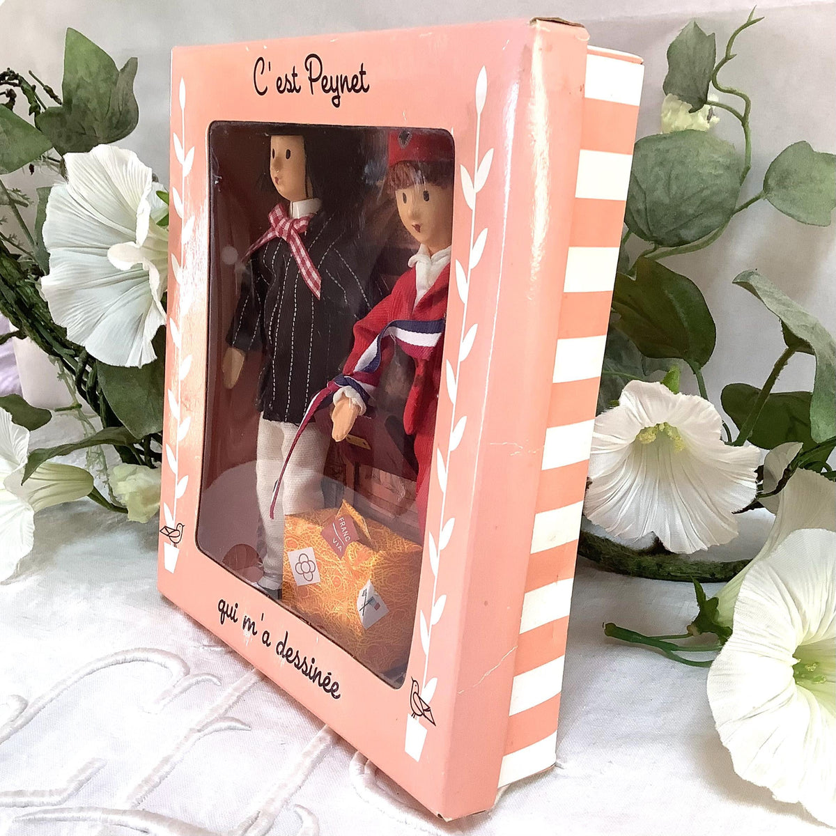 Hôtesse de l’air et passager coffret deux poupées vintage collection amoureux de Peynet