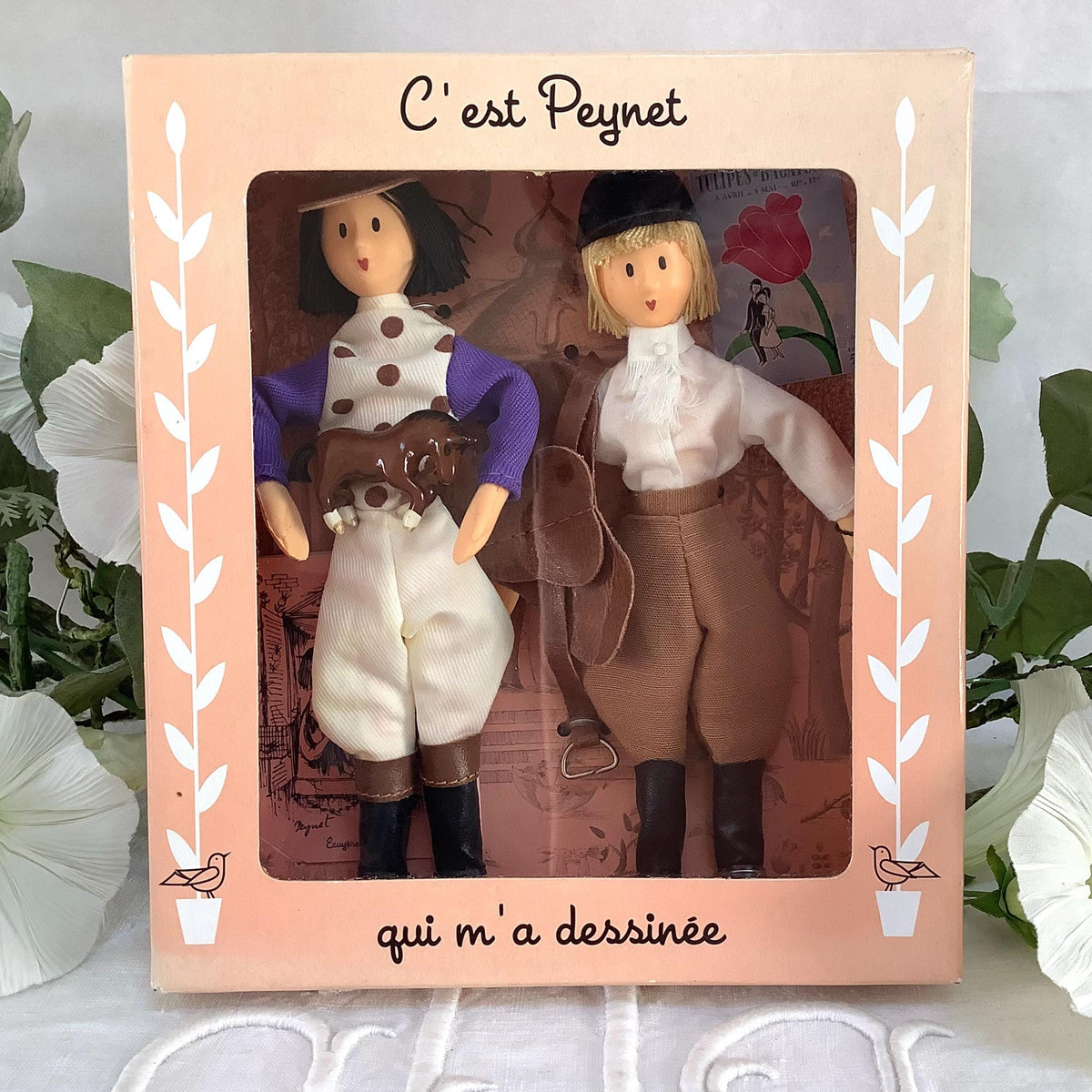 L’ écuyère et le jockey coffret deux poupées vintage collection amoureux de Peynet