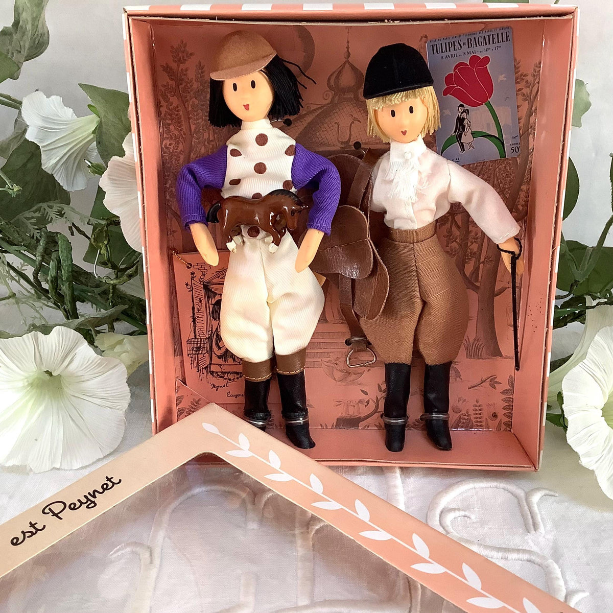 L’ écuyère et le jockey coffret deux poupées vintage collection amoureux de Peynet