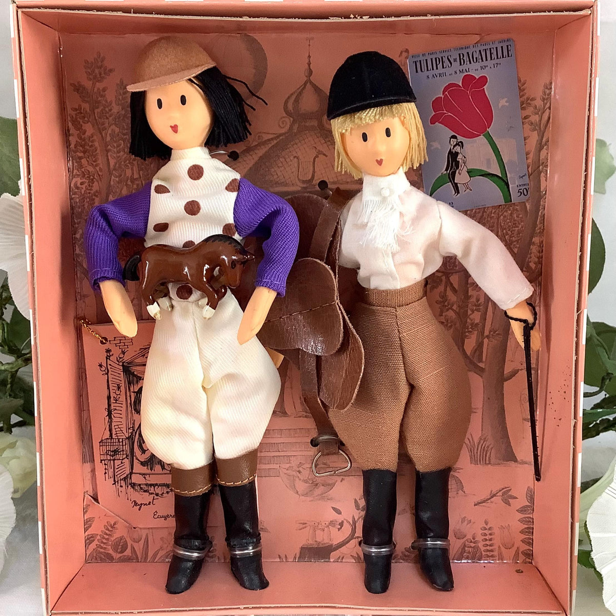 L’ écuyère et le jockey coffret deux poupées vintage collection amoureux de Peynet