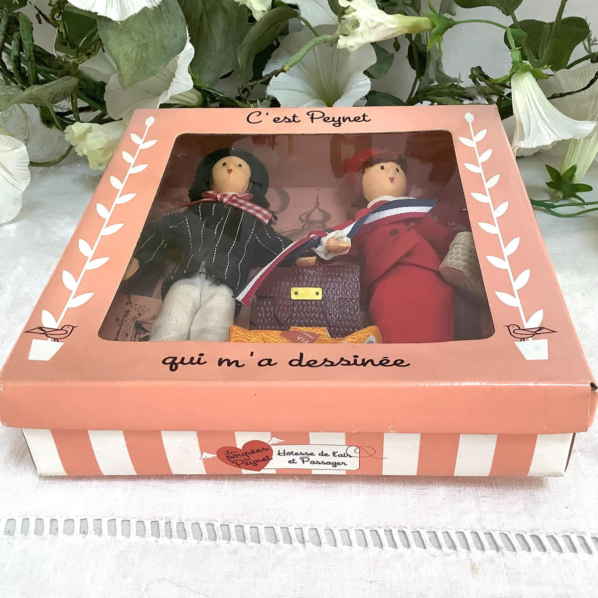 Hôtesse de l’air et passager coffret deux poupées vintage collection amoureux de Peynet