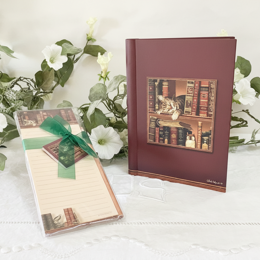 Carnet de notes bloc notes vintage royal garden chat